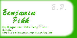 benjamin pikk business card